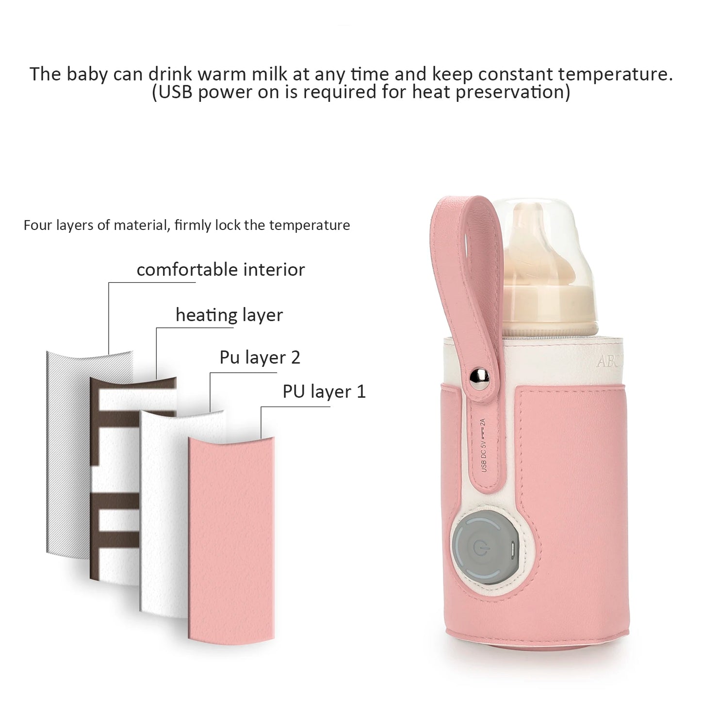Chauffe-Biberon Portable USB – 3 Niveaux de Température