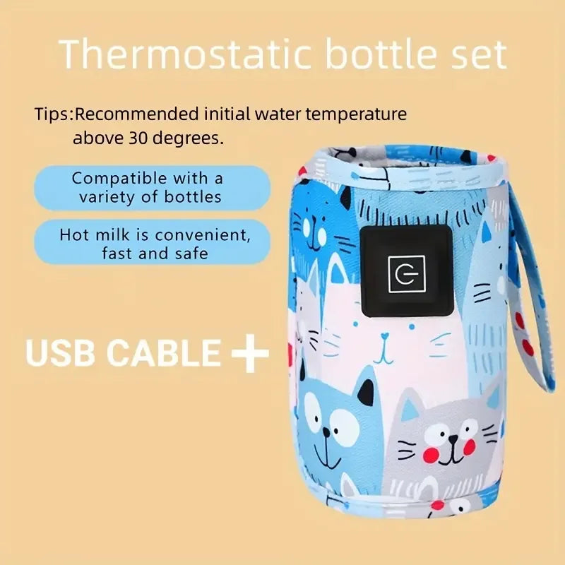 Chauffe-Biberon USB Portable – Housse Isotherme pour Poussette
