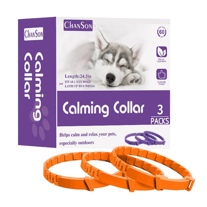 Dogs Calming Pheromones Collar Relieve Reduce Anxiety Stress Adjustable Relaxing Comfortable Collar Breakaway Design For Pet