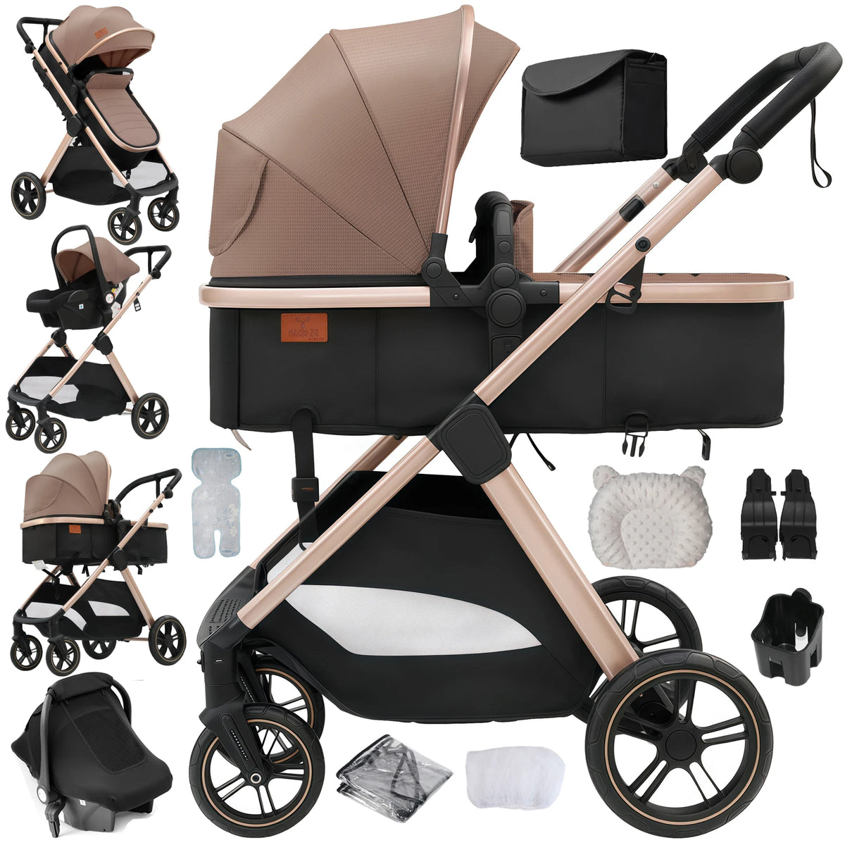 Baby  Stroller Lightweight Foldable Compact  Easy Push Easy Fold for Newborn Infant Toddler Daily Use and Travel