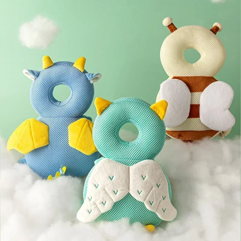 Coussin Anti-Chute Bébé – Protection Tête Motif Abeille Ange 1-3 ans