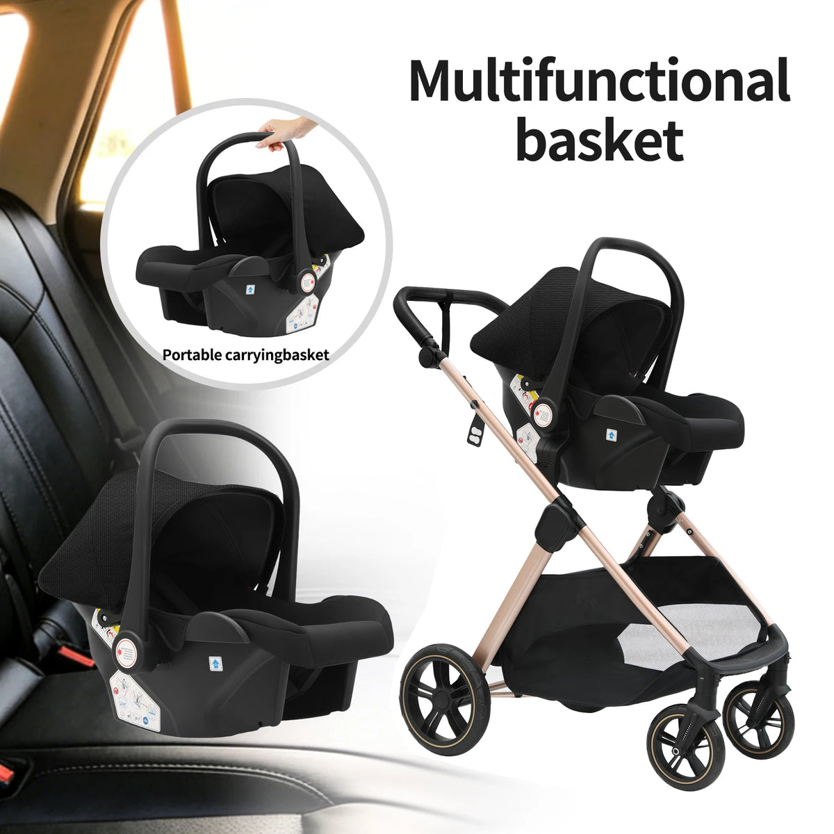 Baby  Stroller Lightweight Foldable Compact  Easy Push Easy Fold for Newborn Infant Toddler Daily Use and Travel