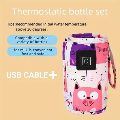 Chauffe-Biberon USB Portable – Housse Isotherme pour Poussette