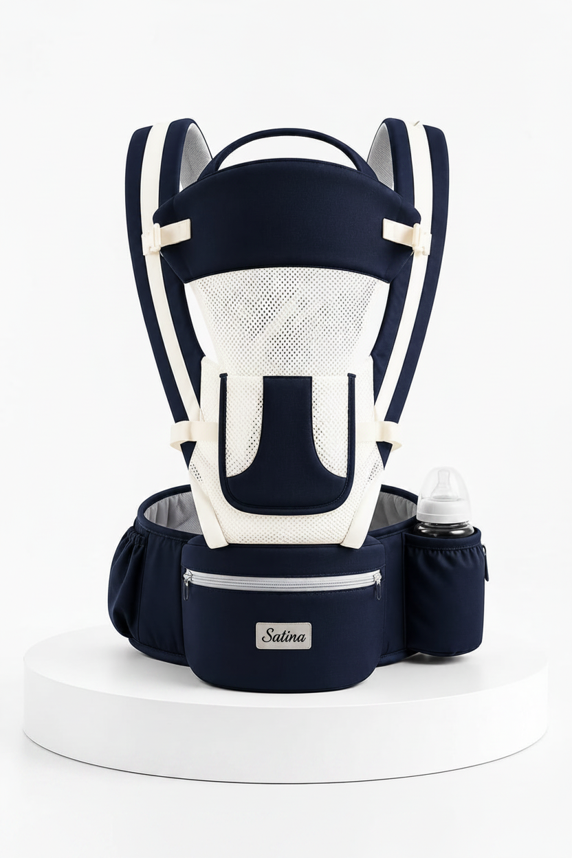 Siège bébé Satina - Bleu marine & blanc
